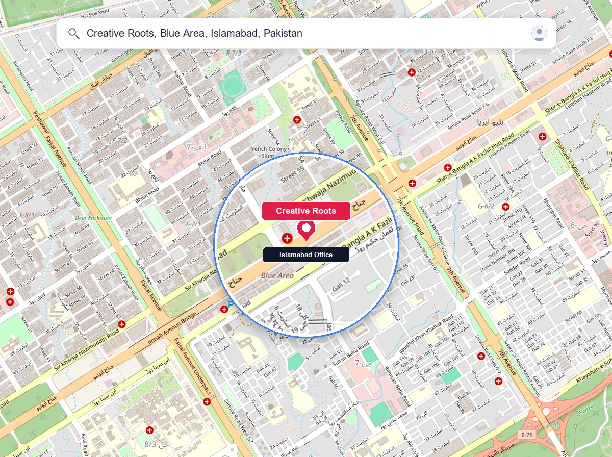 Creative Roots Islamabad Pakistan Location Map